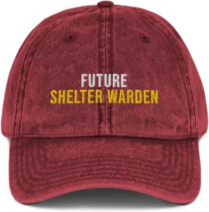 Future Shelter Warden Hat (Embroidered Vintage Cotton Twill Cap) Shelter Warden Apparel
