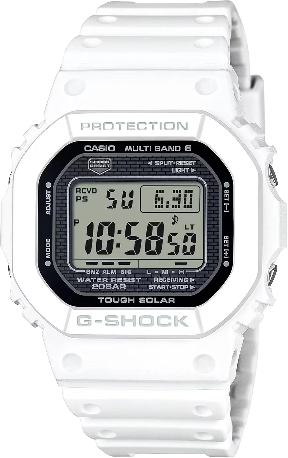 G-Shock GW5000HS-7 Tough Solar Multi-Band 6 White Square