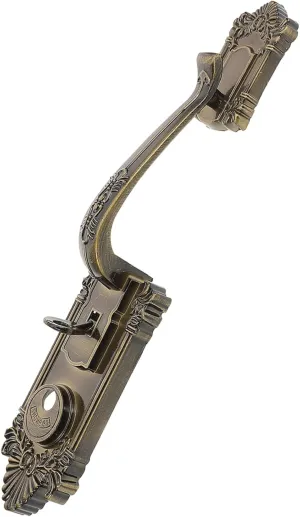 Gadpiparty Metal Door Handle Lock Arch Shape Vintage Door Locks Deadbolt Front Door Lock Set for Security