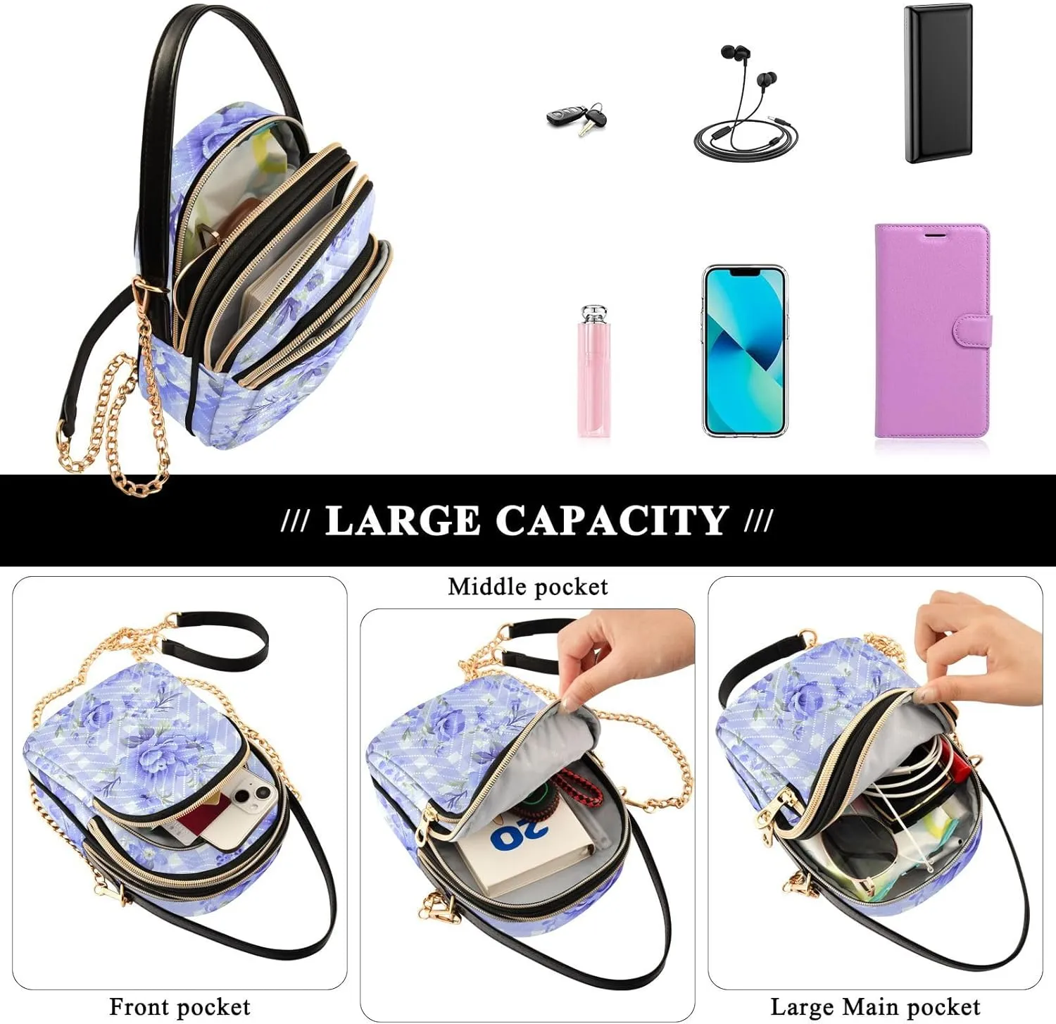 GAIGEO Colorful Abstract Style Mosaic Shoulder Purse Crossbody, Womens Crossbody Bag, Lightweight Bag for Women
