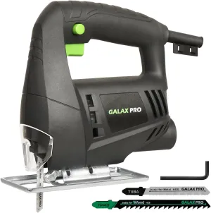 GALAX PRO 3.3Amp Jig Saw, 3000 RPM No Load Speed Jigsaw with Lock-on Button, Cutting Angle 45 Degree, 2pcs Cutting Blades