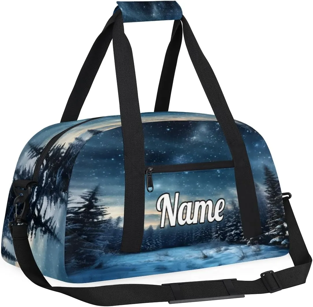 Galaxy Star Custom Name Sport Duffel Bag Dance Bag for Girls Teens Personalized Ballet Bag Gift for Birthday Christmas Helloween