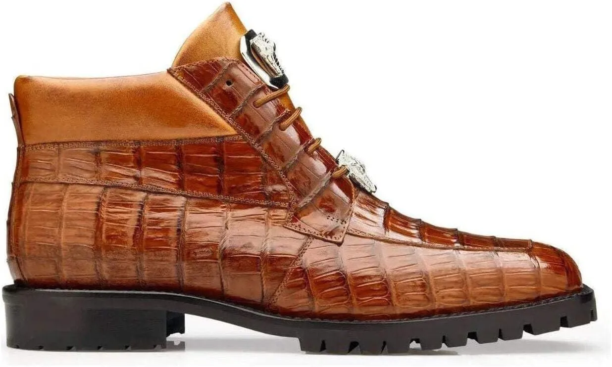 Gallardo Genuine Caiman Crocofile and Italian Leather Boots