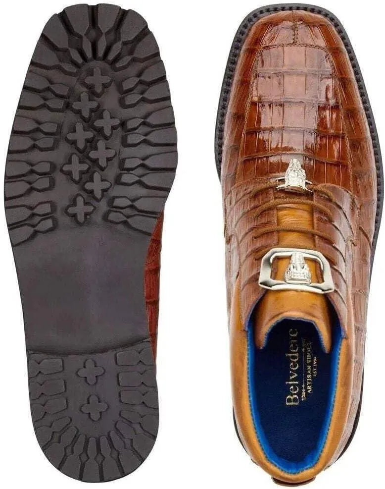 Gallardo Genuine Caiman Crocofile and Italian Leather Boots