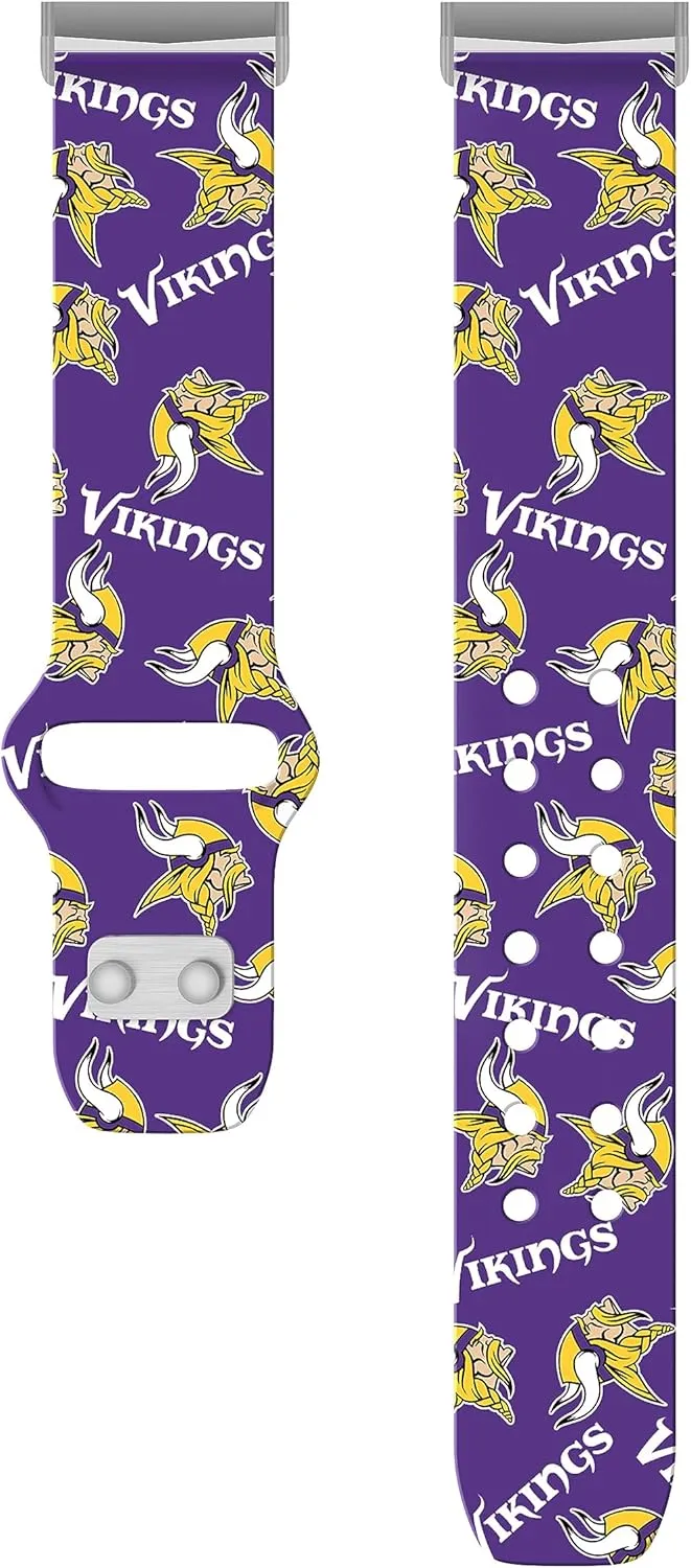 Game Time Minnesota Vikings HD Watch Band Compatible with Fitbit Versa 3 and Sense