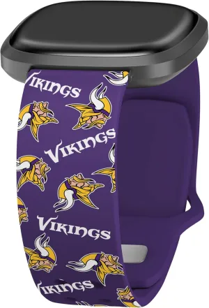 Game Time Minnesota Vikings HD Watch Band Compatible with Fitbit Versa 3 and Sense