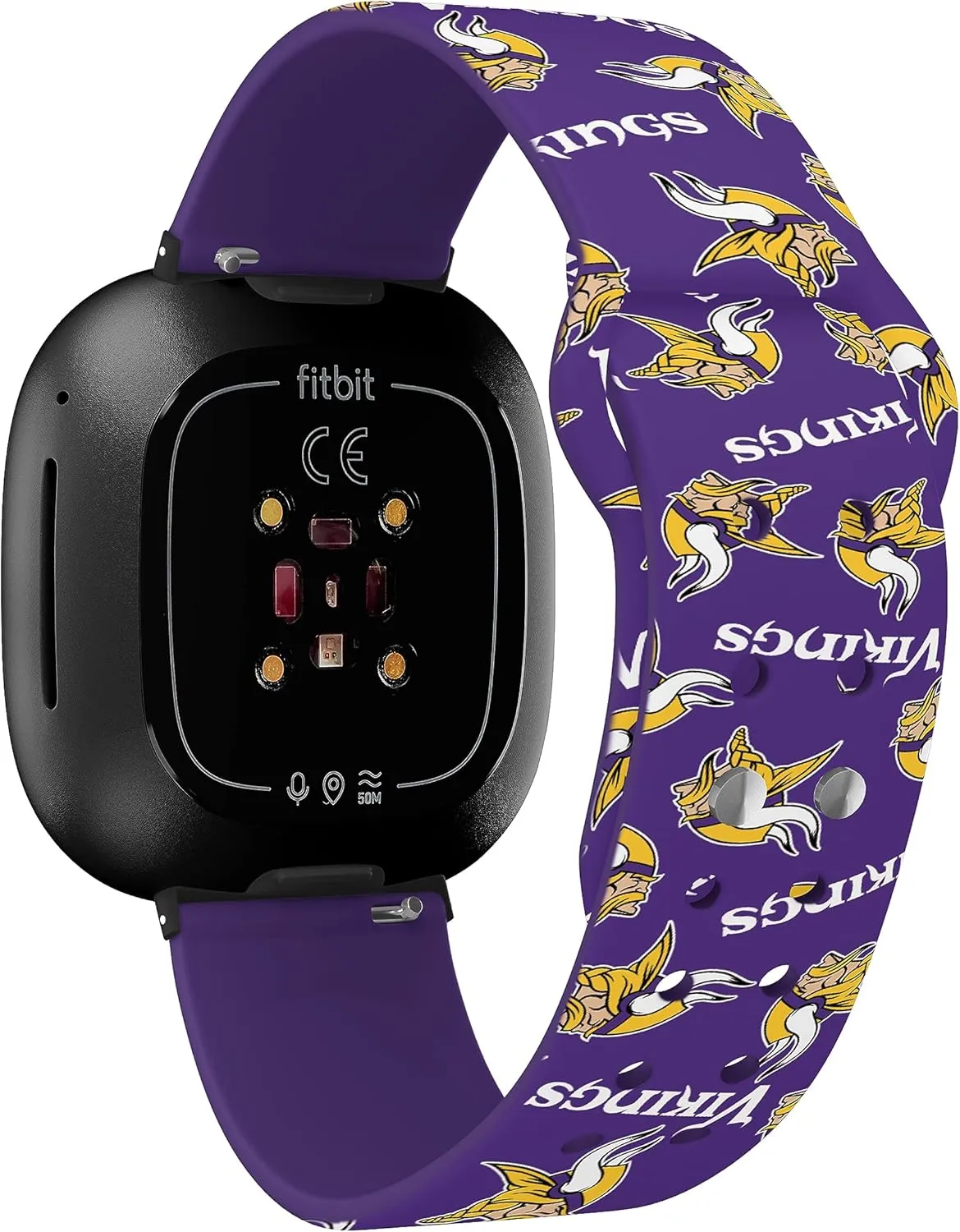 Game Time Minnesota Vikings HD Watch Band Compatible with Fitbit Versa 3 and Sense