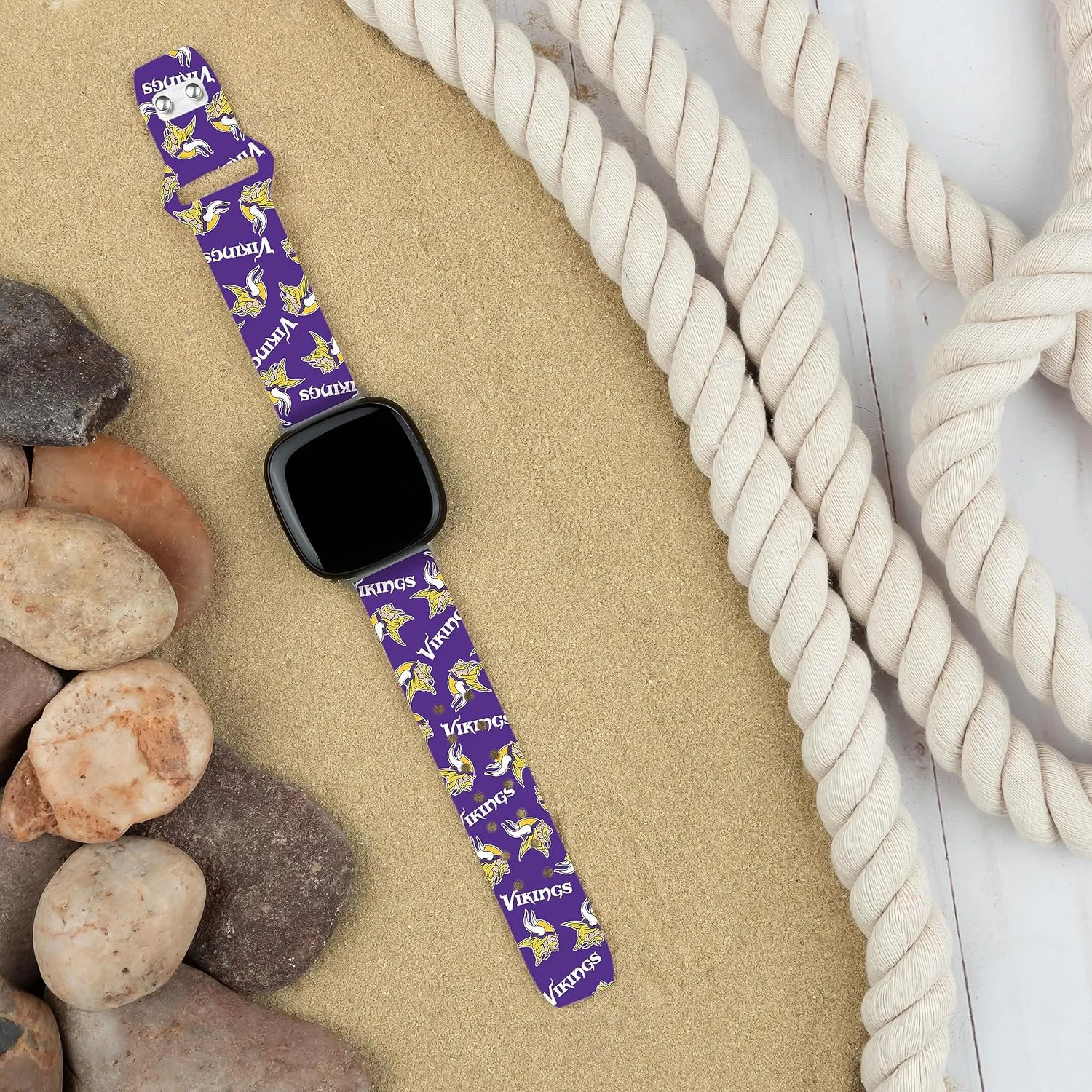 Game Time Minnesota Vikings HD Watch Band Compatible with Fitbit Versa 3 and Sense