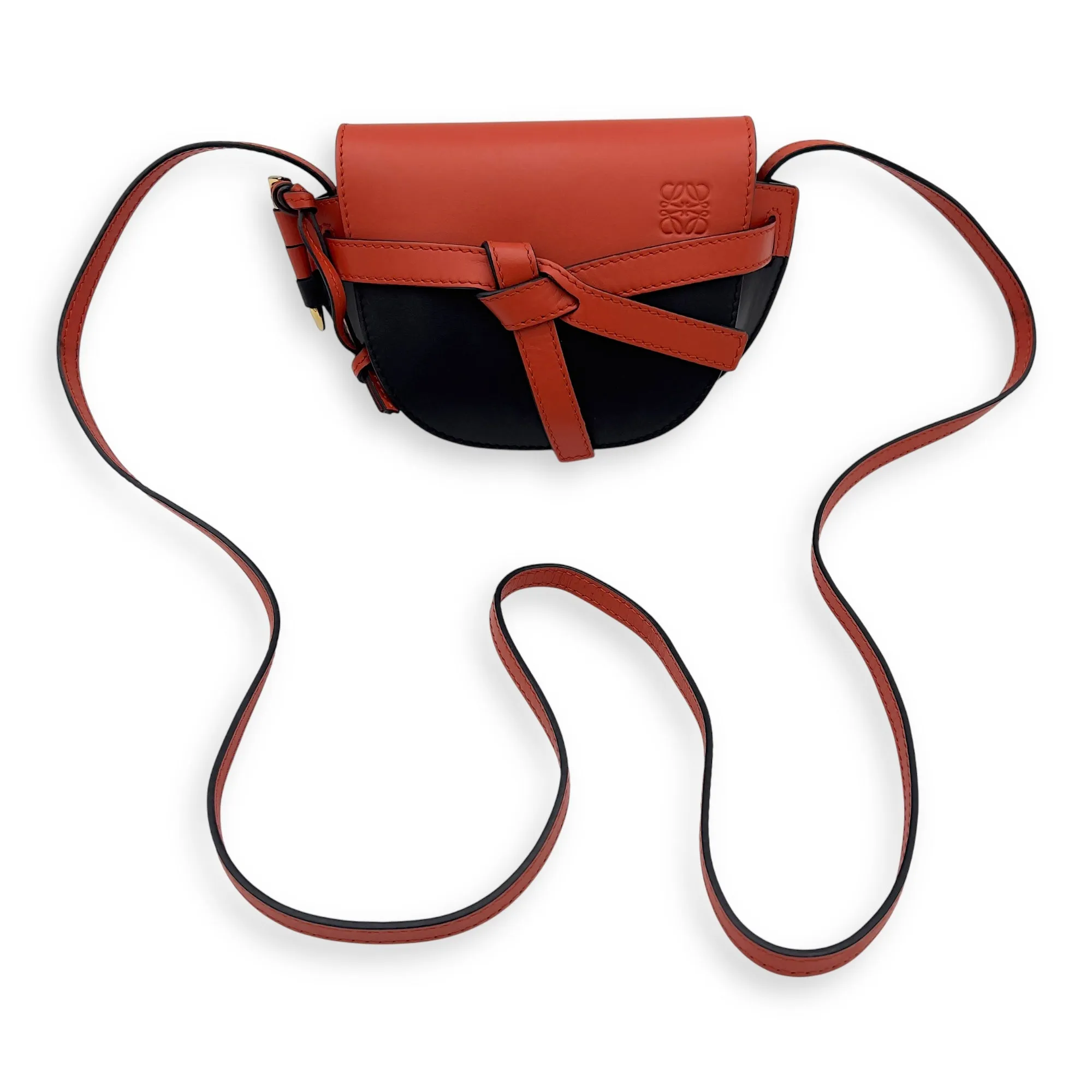 Gate Mini Multi-colour Crossbody Bag in Calfskin, Gold hardware