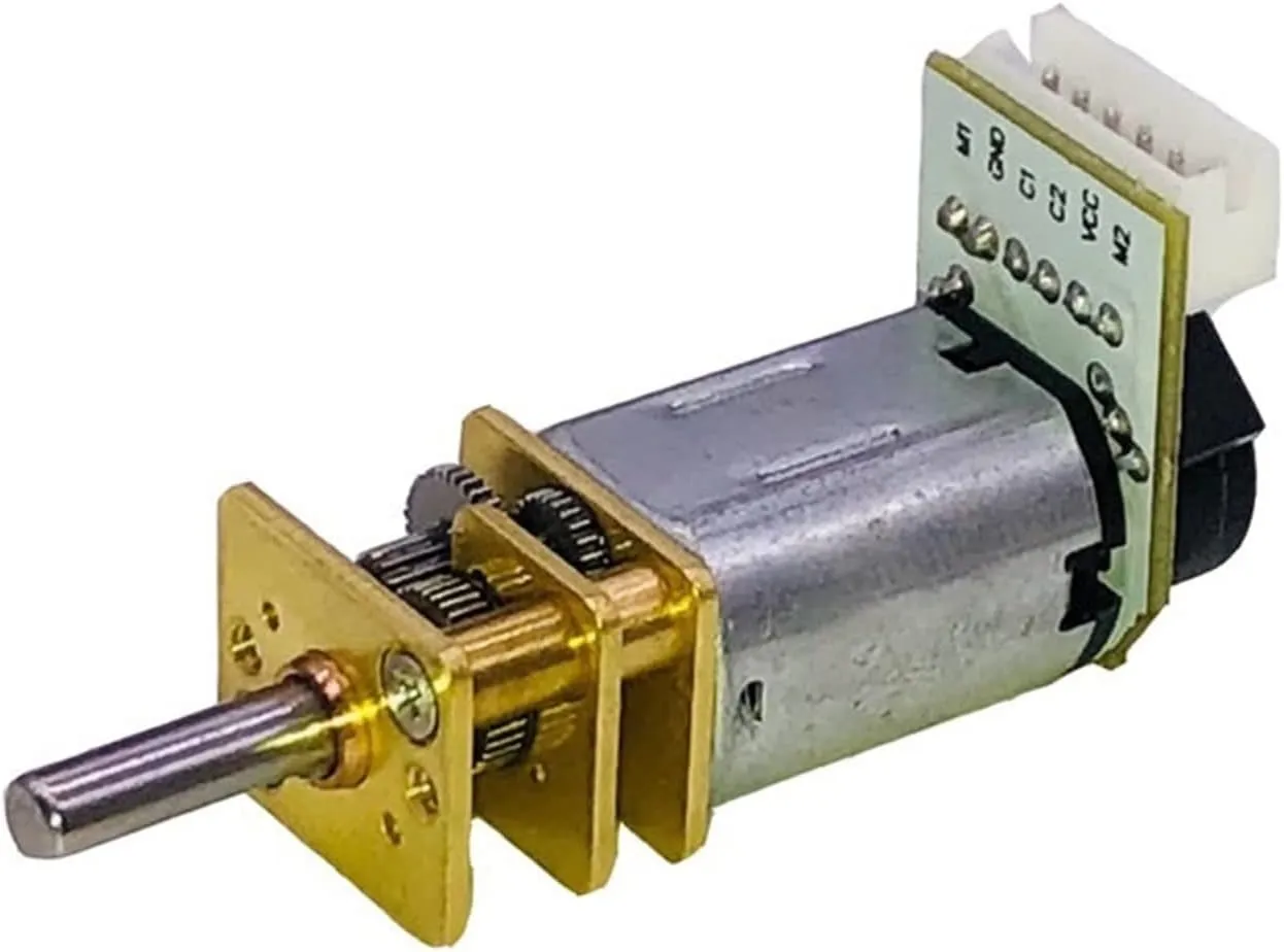 Gear electronic starter GA12-N20 Mini DC Deceleration electronic starter with Hall Encoder, Speed Measuring Code Disc Smart Car Mini Small electronic starter Electric Accessories(12v 100RPM)
