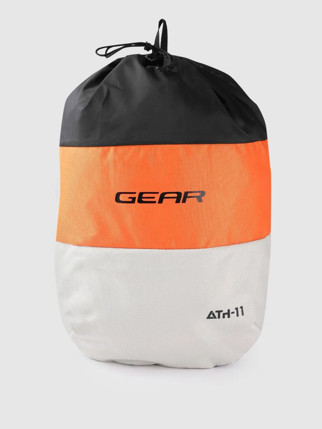 Gear Unisex Black & Yellow Colourblocked Brand Logo Print Backpack