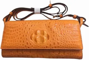 Genuine Crocodile Skin Lady Small Flap Purse Authentic Alligator Leather Women's Sling Shoulder Bag Female Cross Body Bag