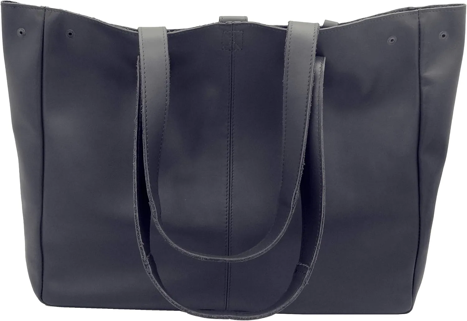 Genuine Italian Leather Shoulder Tote Bag for Women Large Handbag Work Purse - Black