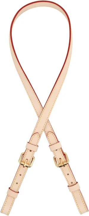 Genuine Leather Purse Strap Replacement for Shoulder Bag, Adjustable Cowhide Leather Handle Bag Straps for Purses, Handbags, Fit for Louis Vuitton - Natural, Length 36-40 Inch, Width 20 mm