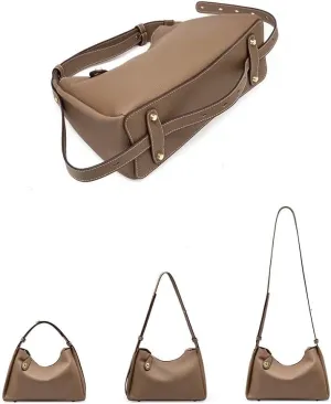 Genuine Leather Shoulder Bag for Women, Fashion crossbody bag, Tote Handbag Purse with Zipper Closure
