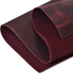 Genuine Leather Tooling Sheets 1.8-2.0MM Thick Genuine Top Full Grain Oil Tan Crazy Horse Cowhide Leather Sheets for Crafts Tooling Sewing Wallet Earring Hobby (Purple, 12"x24")