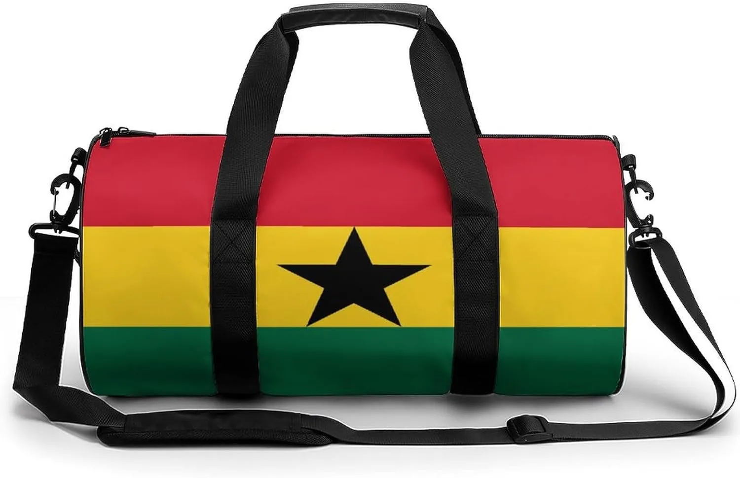 Ghana Flag Waterproof Gym Bag for Women Men with Wet Pocket Sports Duffel for Travel Weekender