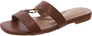 Giani Bernini Womens Caitlynn Embellished Slide Sandals Brown 8 Medium (B,M)