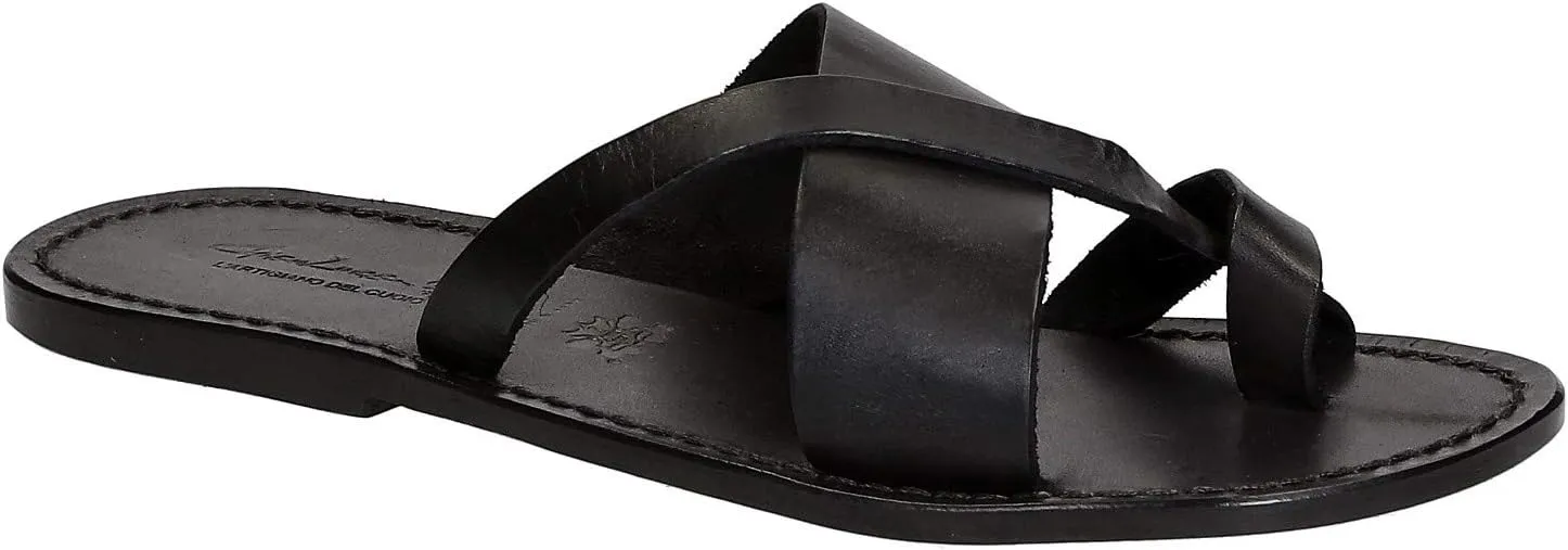 Gianluca - L'artigiano del cuoio Handmade Men's Leather Manmade Slippers