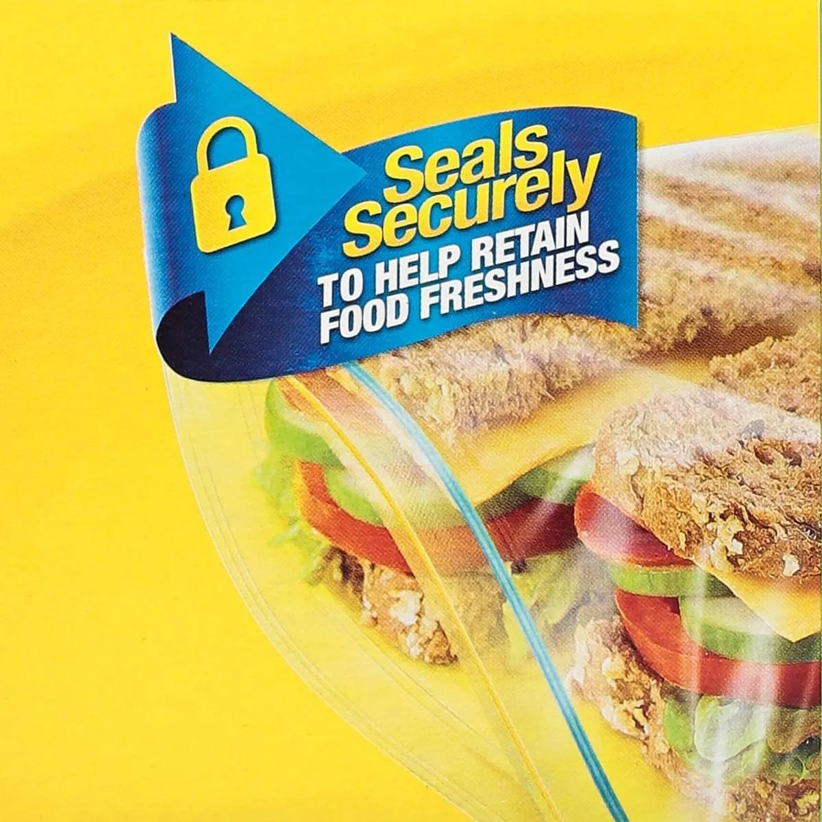 Glad Zipper Food Storage Sandwich Bags Size 14.4cm x 16.5cm 100pcs