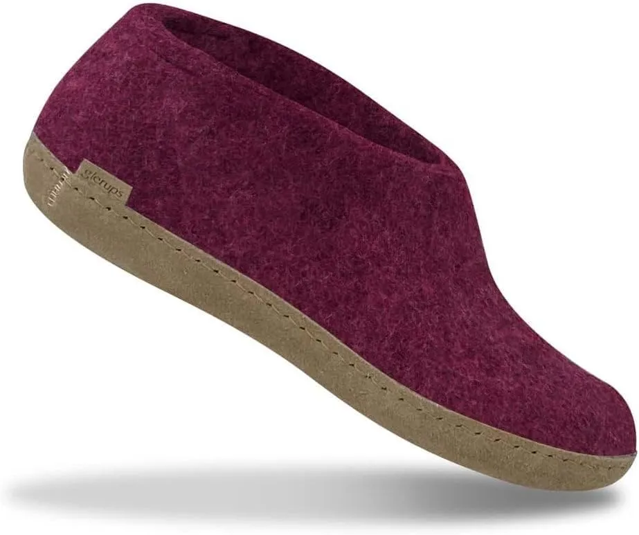 Glerups 100% Gotland Sheep Wool Boot Slipper with leather sole - Unisex