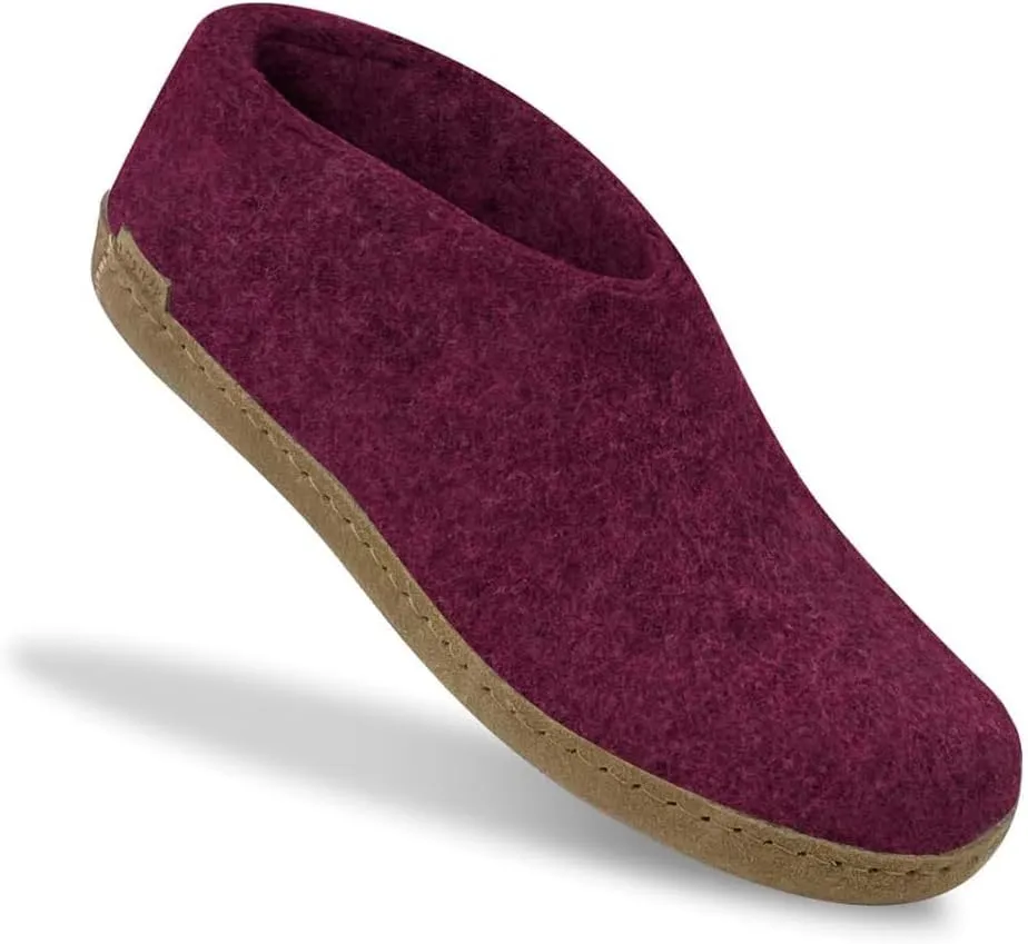 Glerups 100% Gotland Sheep Wool Boot Slipper with leather sole - Unisex