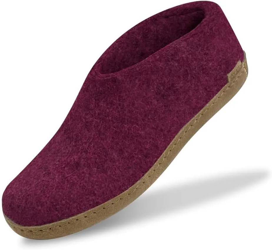 Glerups 100% Gotland Sheep Wool Boot Slipper with leather sole - Unisex