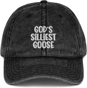 God's Silliest Goose Hat (Embroidered Vintage Cotton Twill Cap)