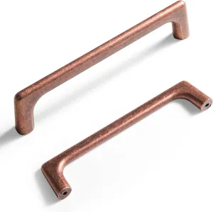 Goo-Ki 5''(128mm) Antique Copper Cabinet Pulls,Retro Zinc Alloy Cabinet Pulls for Drawer,Cupboard, Wardrobe,2 Pack