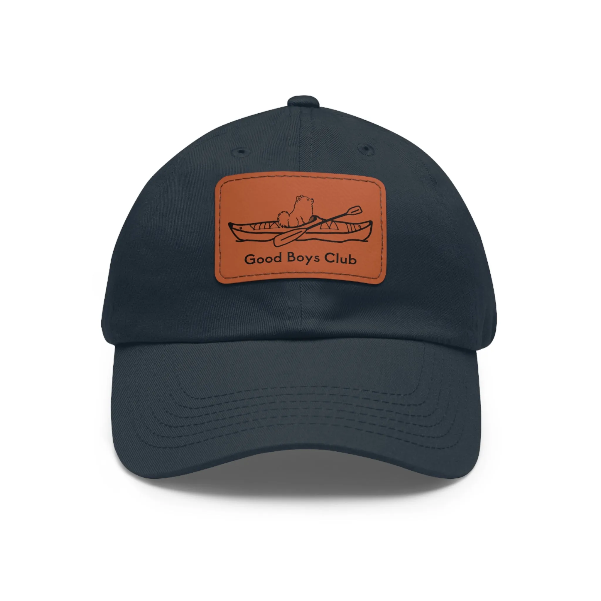 Good Boys Club Pomeranian Kayak Dog - Hat with Leather Patch
