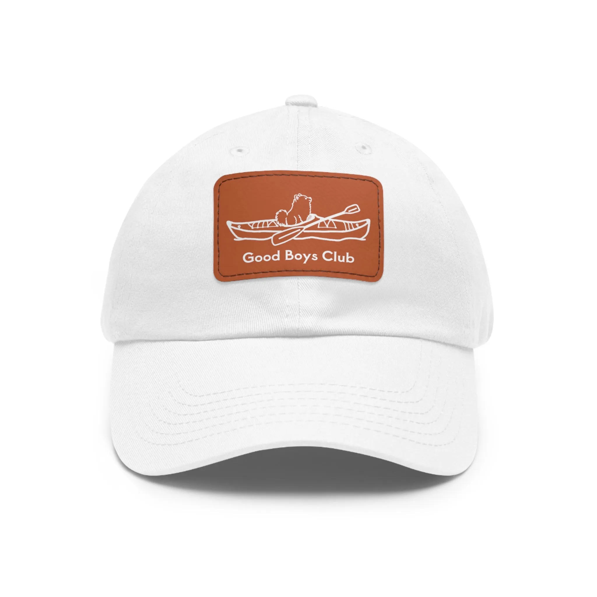 Good Boys Club Pomeranian Kayak Dog - Hat with Leather Patch