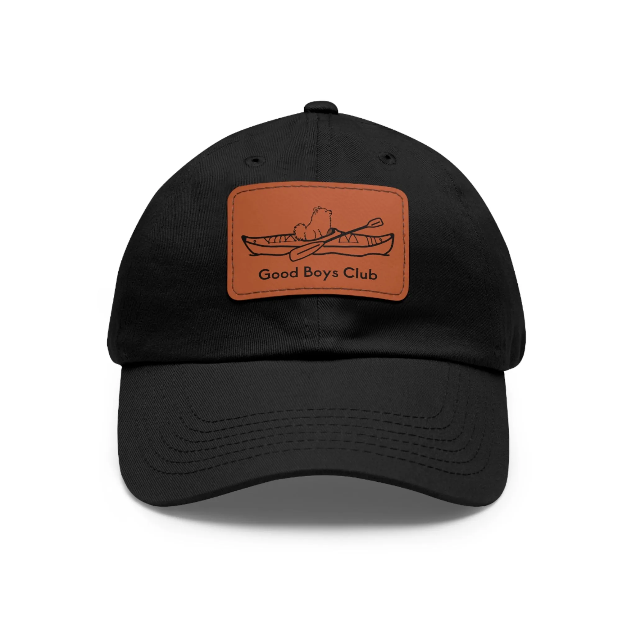 Good Boys Club Pomeranian Kayak Dog - Hat with Leather Patch