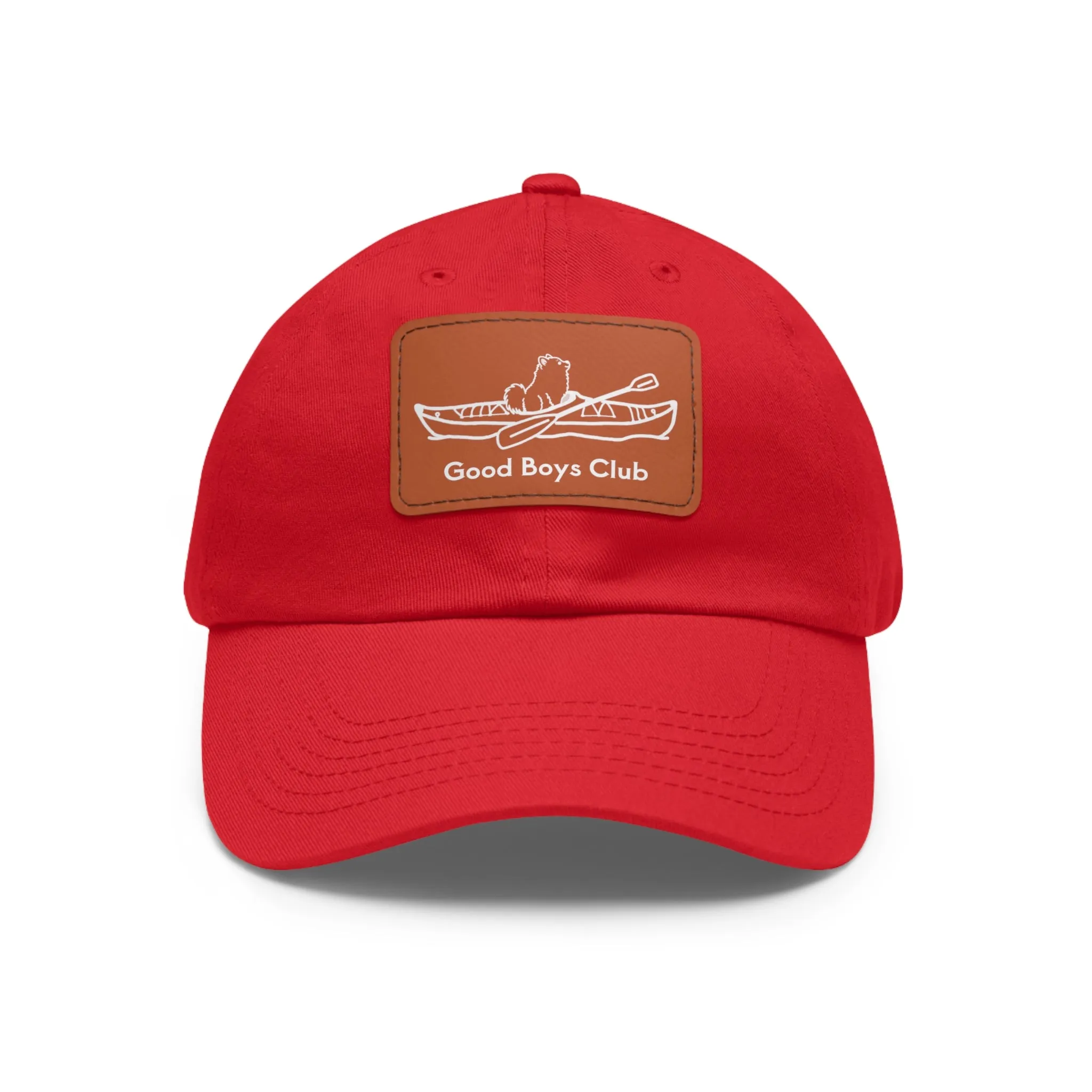 Good Boys Club Pomeranian Kayak Dog - Hat with Leather Patch