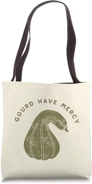 Gourd Have Mercy Retro Style Funny Autumn Graphic Tote Bag