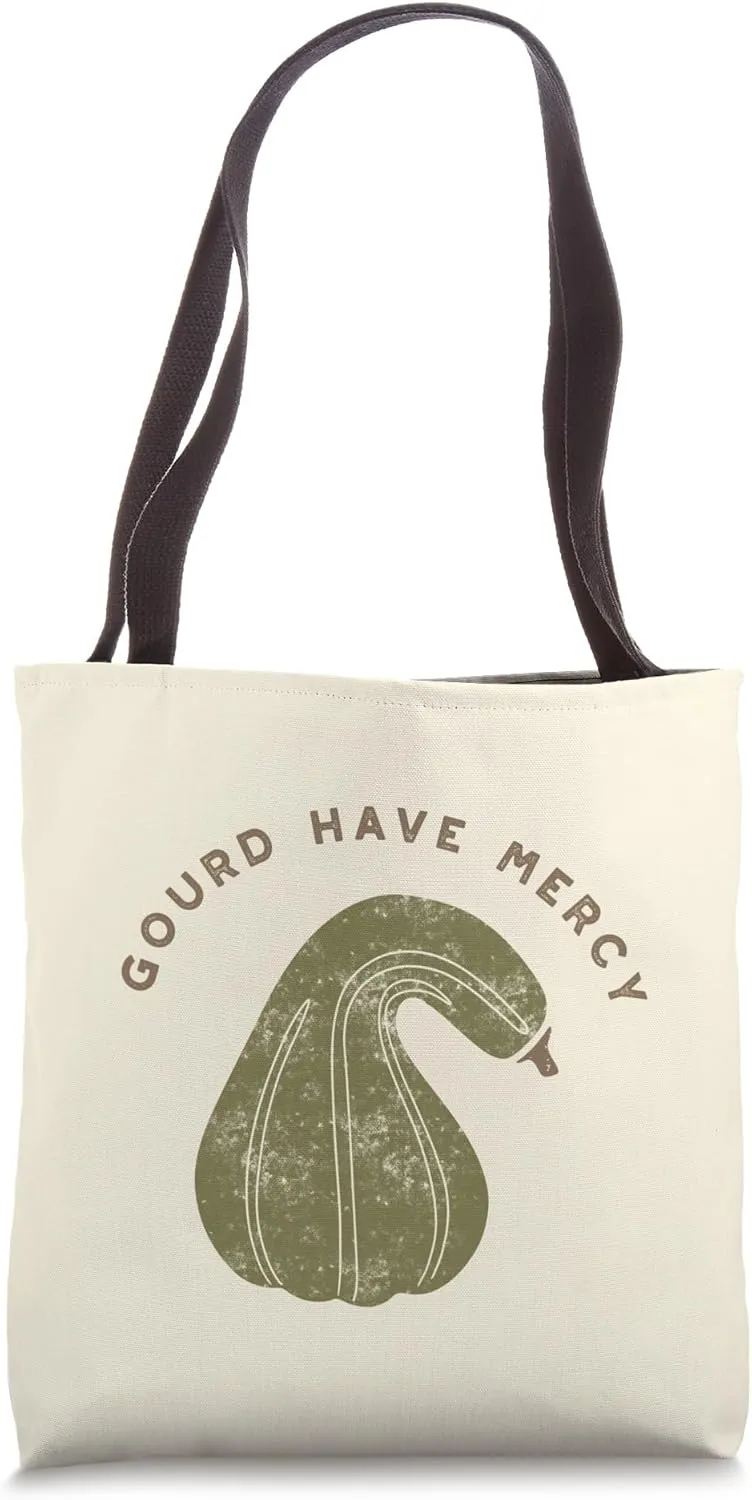 Gourd Have Mercy Retro Style Funny Autumn Graphic Tote Bag