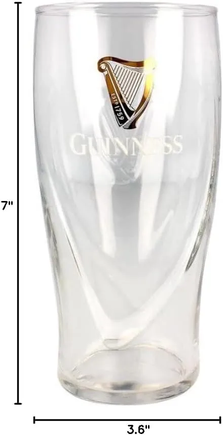 Guinness Draught Pint Glass 20oz (Pack of 4)