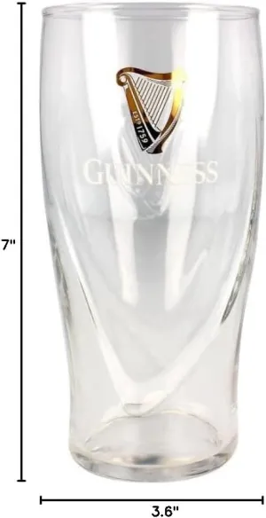 Guinness Draught Pint Glass 20oz (Pack of 4)