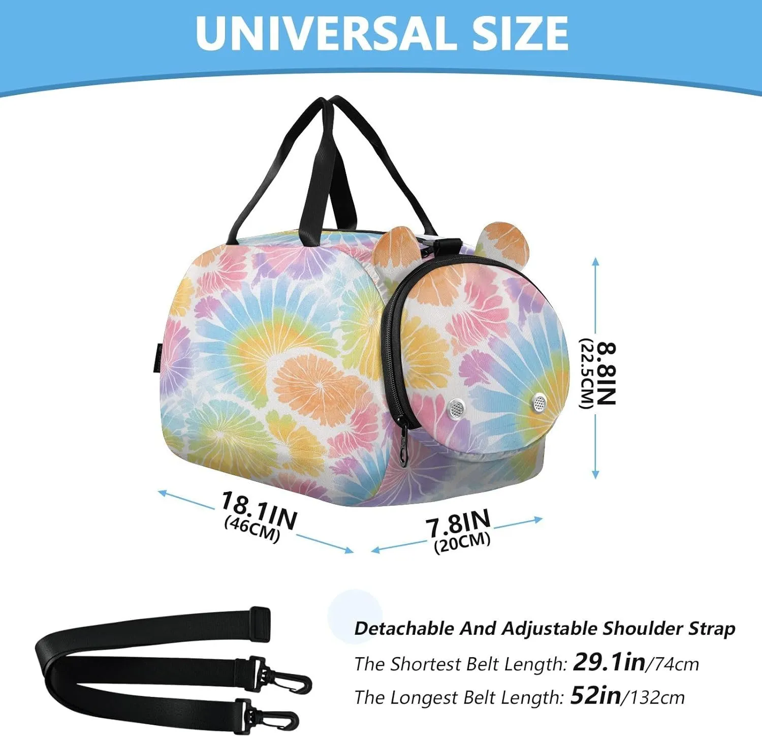 GuoChe Side Purse Crossbody with Shoes Compartment Beauty Small Shoulder Bag for Take a walk