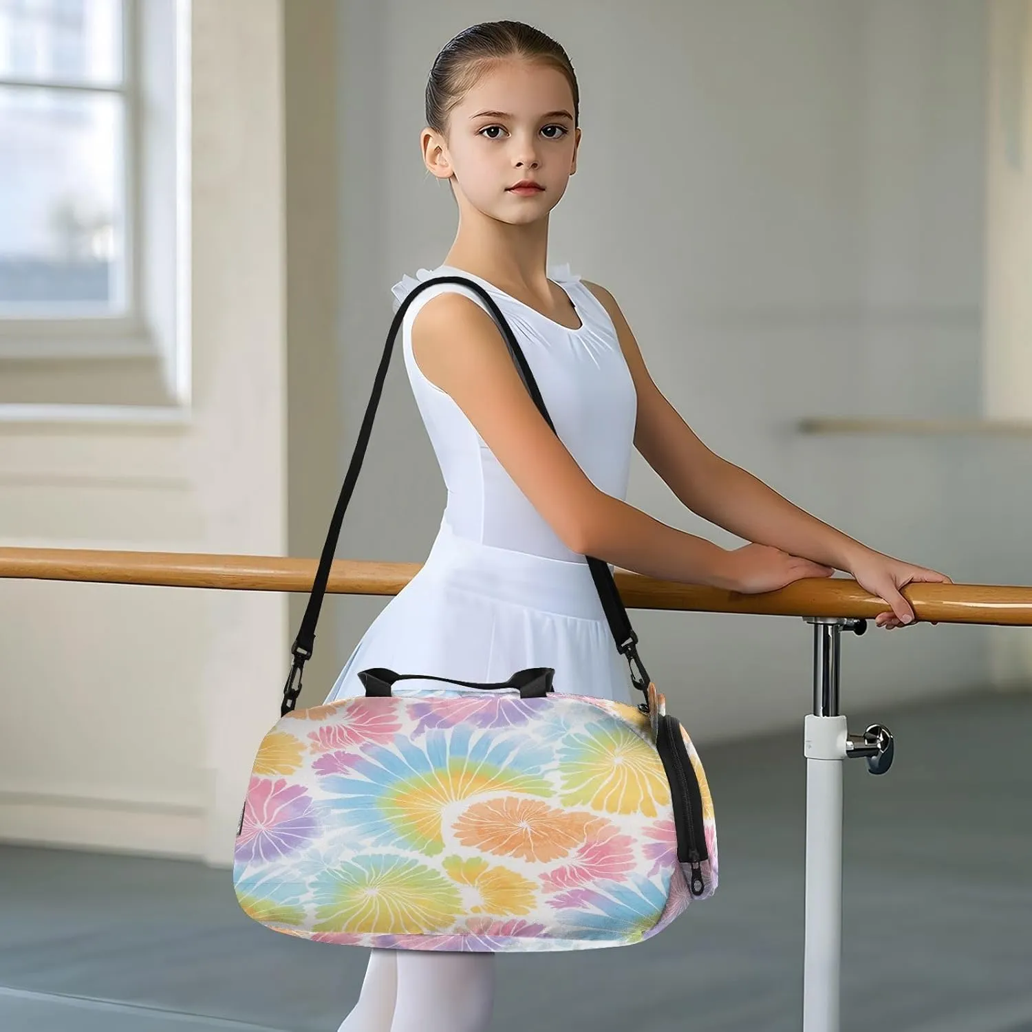 GuoChe Side Purse Crossbody with Shoes Compartment Beauty Small Shoulder Bag for Take a walk