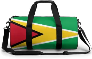 Guyana Flag Sports Duffel Bag for Men Women Dry Wet Separation Lightweight Tote