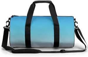 Gym Bag 17in for Men Women, Waterproof Foldable Sports Organizer, Durable Workout Travel Duffle Bag, Twilight Horizon Gradient-1362