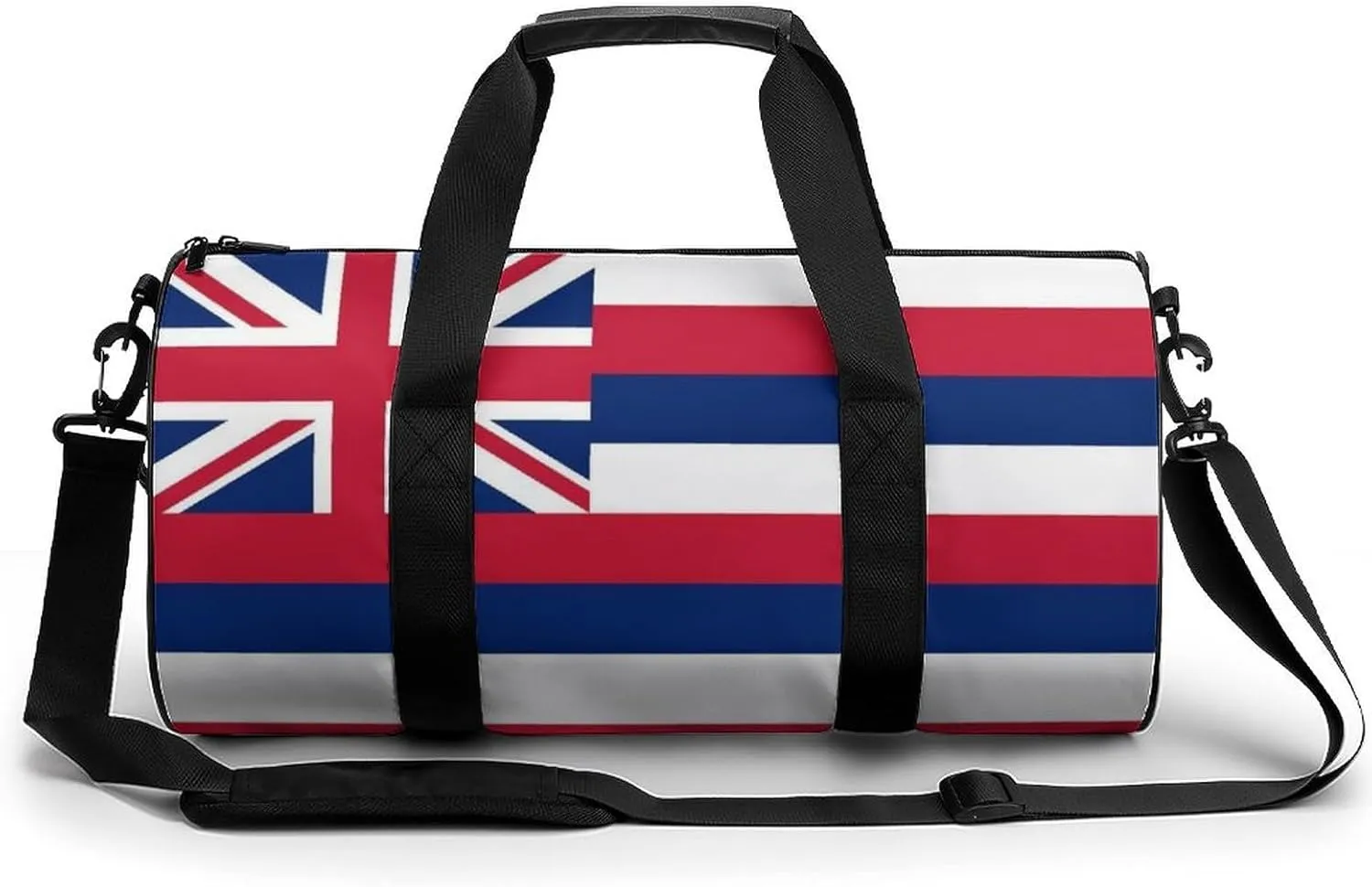 Gym Bag for Men Women Lightweight Sports Duffle Bag with Multiple Compartments Cylindrical Gym Bag for Fitness Travel And Outdoor Activities Ater Resistant Yoga Bag Training Bag Hawaii Stripes