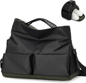 Gym Bag for Women Men with Shoe Compartment, Small Sport Duffle Gym Tote Bag with Wet Pocket, Waterproof Travel Duffle Bag Workout Dance Yoga Bag