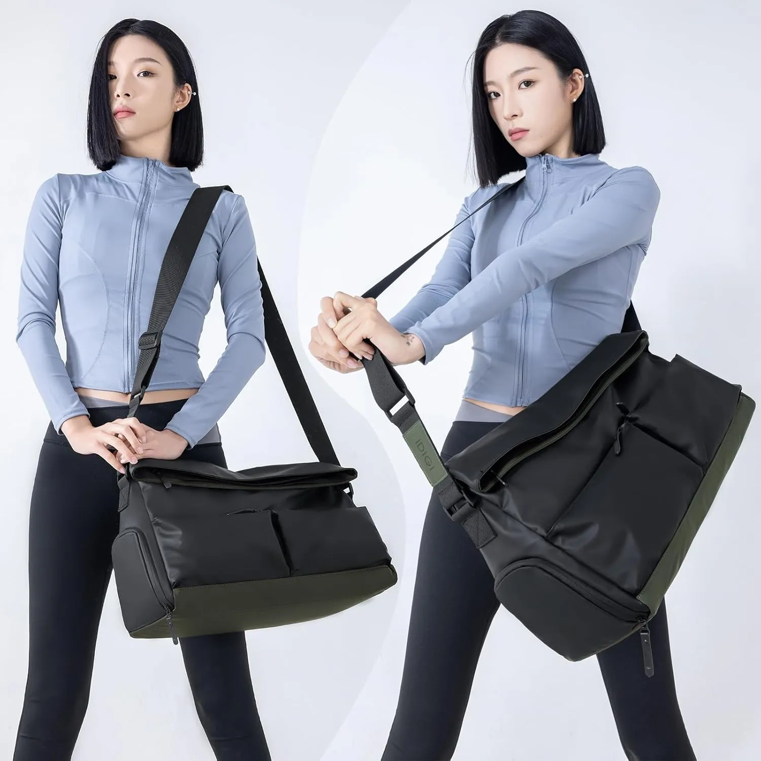 Gym Bag for Women Men with Shoe Compartment, Small Sport Duffle Gym Tote Bag with Wet Pocket, Waterproof Travel Duffle Bag Workout Dance Yoga Bag
