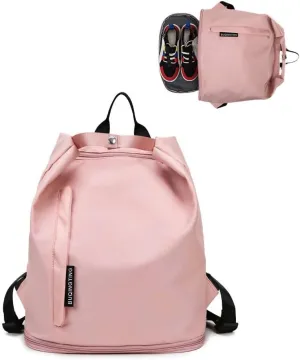 Gym Bag for Women with Shoe Compartment, Weekender Bag Travel Bag for Women, Dry-Wet Separation, Multifunctional Large Capacity and Premium Oxford Fabric (Pink)