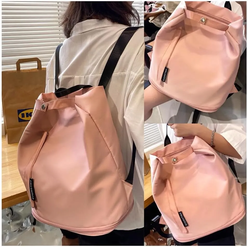 Gym Bag for Women with Shoe Compartment, Weekender Bag Travel Bag for Women, Dry-Wet Separation, Multifunctional Large Capacity and Premium Oxford Fabric (Pink)