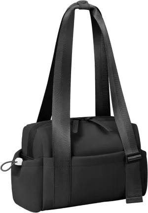 Gym Bag, Multi-Pockets Luggage Bag, Carry On Bag for Women, Adjustable Shoulder Strap Travel Duffle Bag with Dry/Wet Pocket, High Volume Overnight Duffle Bag for Travel, Gym (Black)