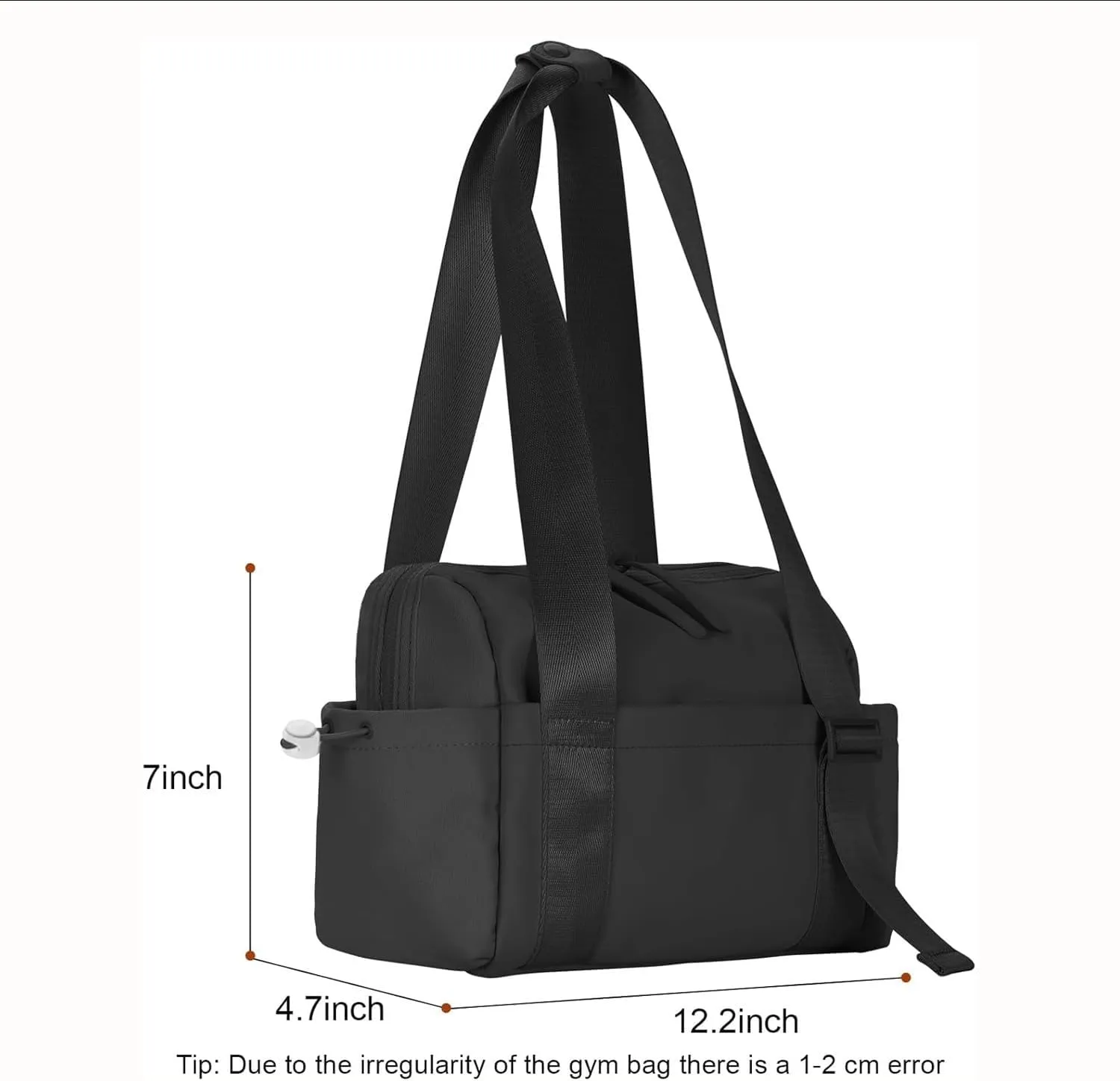 Gym Bag, Multi-Pockets Luggage Bag, Carry On Bag for Women, Adjustable Shoulder Strap Travel Duffle Bag with Dry/Wet Pocket, High Volume Overnight Duffle Bag for Travel, Gym (Black)