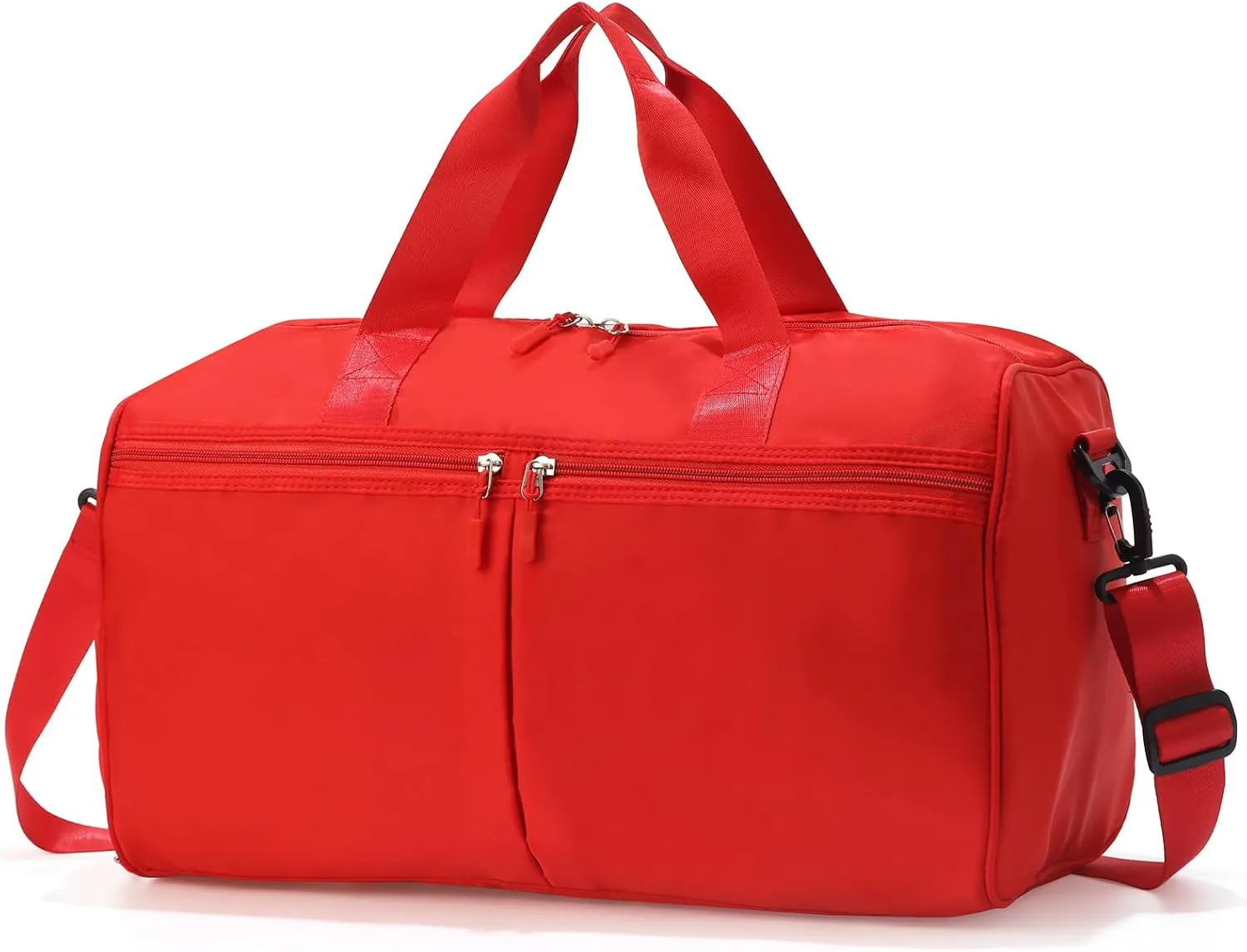 Gym Bag with Shoe Compartment, Weekender Bags for Women, Overnight Bag with Wet Pocket for Luggage Travel Workout Yoga, Red