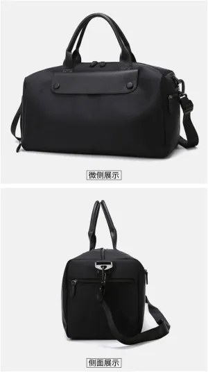Gym bag Women's large capacity Yoga storage bag Swimming bag Business travel duffel bag Portable short-haul travel bag (black)